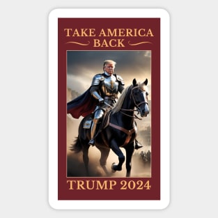 Donald Trump Medieval Knight 2024 Sticker